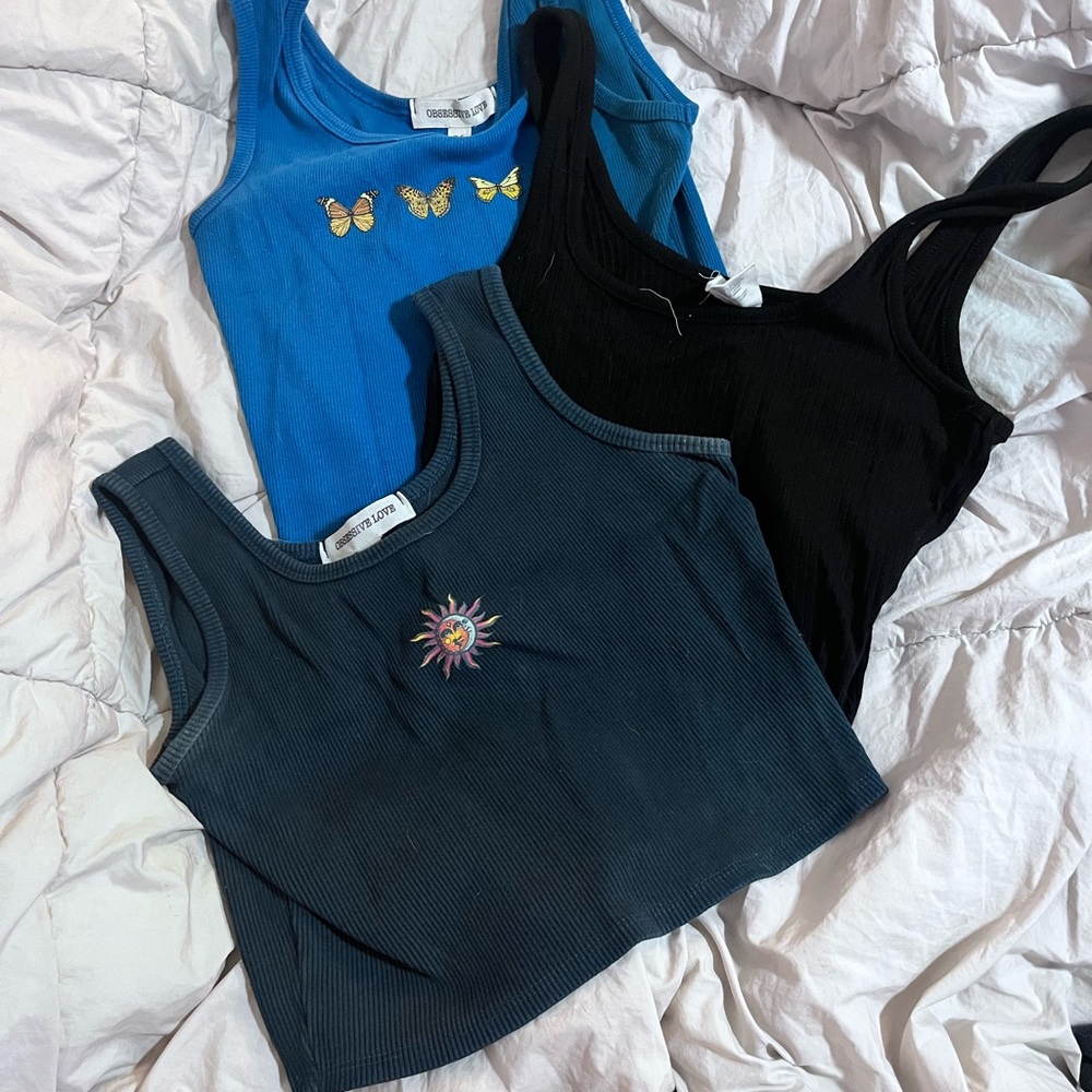 Colorful Ribbed Tank Tops Set